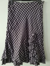 UK14 Black Grey Gingham Check