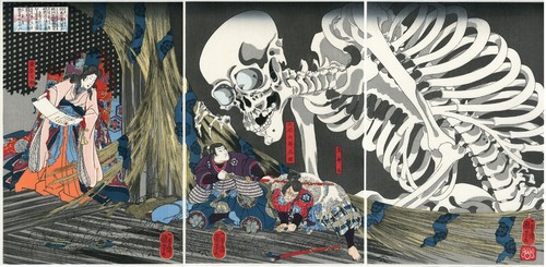Kuniyoshi japanese triptych - japanese,