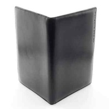 VINTAGE PORSCHE DESIGN SMOOTH BLACK CALF LEATHER MINIMALIST PASSPORT CASE WALLET