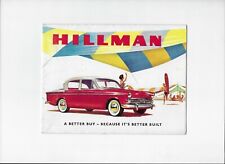 1960 Hillman Minx (Series IIIA) brochure: Minx Saloon, Convertible & Estate Car 