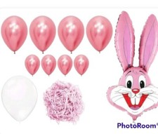 Baby pink easter bunny - easter, balloon
