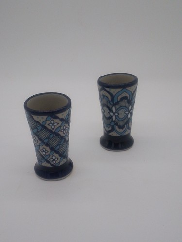 Mexican pottery bud vases - mexican,