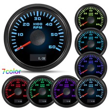 2" 52MM Rev Counter 0-6000MPH Tachometer Gauge Waterproof for Marine Boat Car