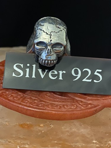 Solid silver chunky - silver, skull