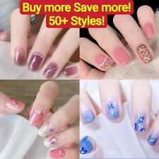 Nail Art Stickers Decals DIY Stylish Glitter Full Cover Nail Wraps Self-adhesive