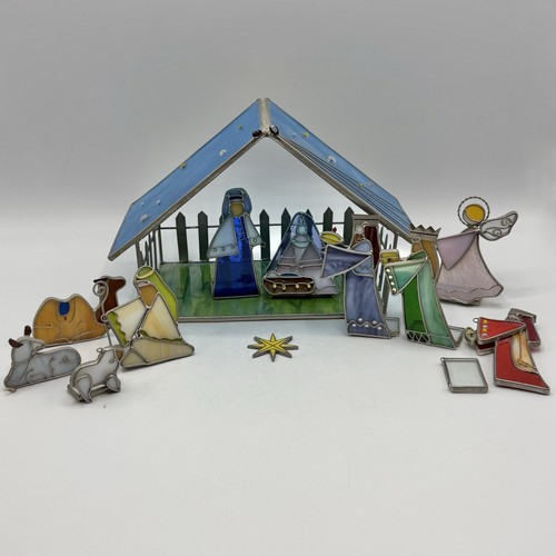 Ganz stained glass nativity - stained,