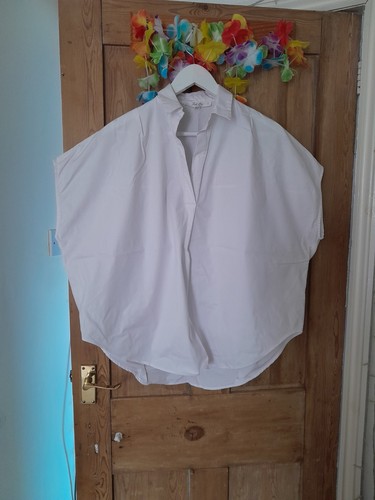 White cotton oversized top - oversized, by