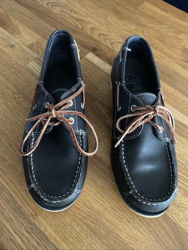 Timberland navy leather size - leather, 6