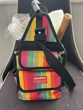 Jewellery Maker Tools/Copper in Striped Craft Carry Bag With Pockets 