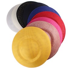 Round sinamay hat base - round,
