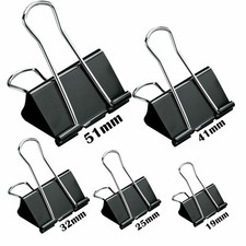 24 pcs x Black Metal Foldback