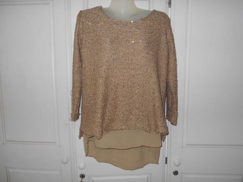 Zara brown sparkly knit - brown,