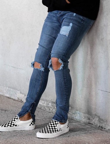 Men slim fit blue jeans - fit,