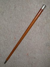 Military Swagger Stick/Drill Cane - 'The Sussex Yeomanry' H/M Silver 1918