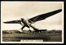 Tobacco Card, Senior Service, FLYING, 1938, The Westland Lysander, #38