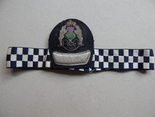 Obsolete Scotland Scottish Female Chief Inspector Police Cloth Cap Badge GW