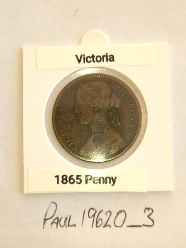 Victoria 1865 penny - victoria,