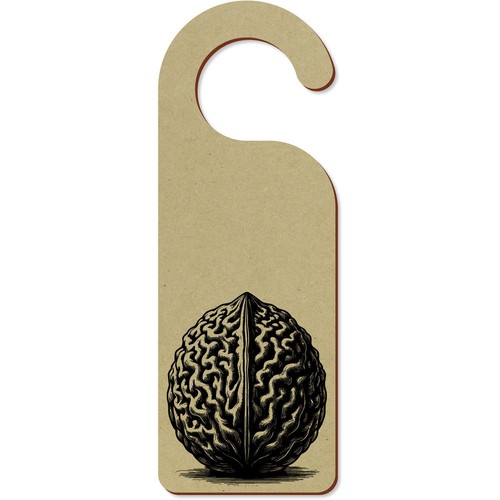 Walnut shell door hanger - 'walnut, shell'