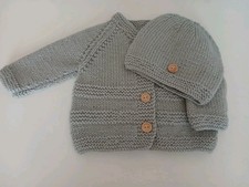 Grey Hand Knitted  Baby