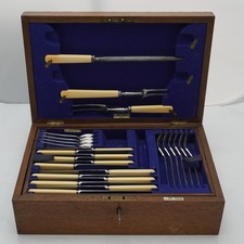 RATTAIL Design Walker & Hall Silver Service 49 Piece Canteen of Cutlery Set