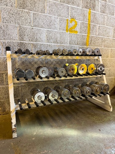 Metal dumbells collection - dumbells, [collection