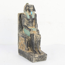 HANDMADE ANCIENT EGYPTIAN PHARAONIC HORUS Protect King Khafre Statue (BA)