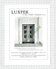 Luxfer Glazing Finsbury National Provincial / Express SMS Lifts  - c.1931 Advert