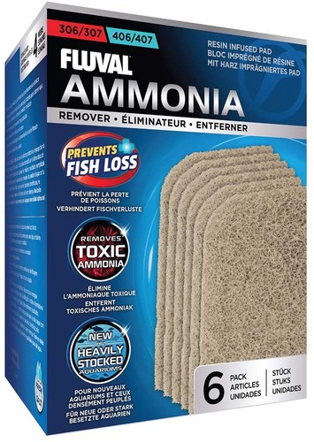 Fluval ammonia remover pad - remover, (6