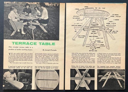 Terrace table w attached - terrace,