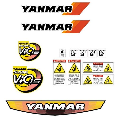 Yanmar vio15 decals stickers - yanmar,