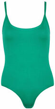 Womens Ladies Stretch Strappy Sleeveless Camisole Vest Bodysuit Leotard Top 