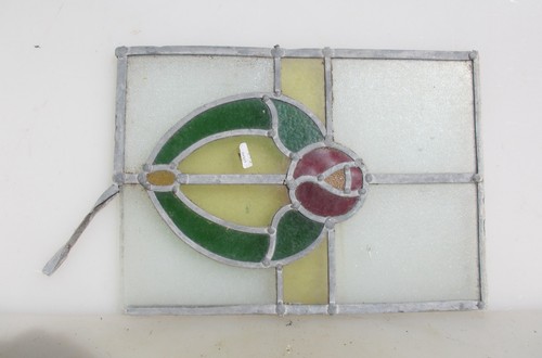 Antique stained glass window - glass,
