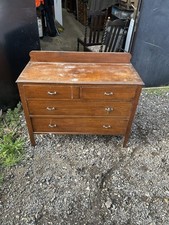 Late Victorian/early Edwardian Cherry wood 2 over 2 Chest Of Drawers