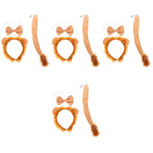 Brown plush lion ear - plush,