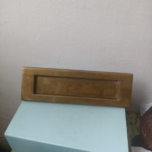 Brass heavy duty letterbox - brass,