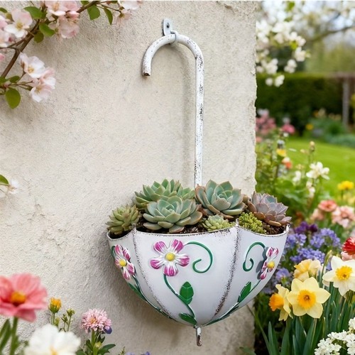 Umbrella shaped flower pot - umbrella,