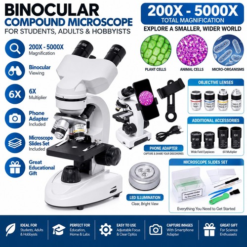 Binocular compound microscope - binocular,