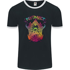 Psytrance Psychedelic Trance Music Psy Mens Ringer T-Shirt FotL