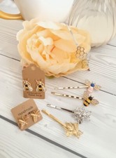 Bumble Bee Cherry Diamond Starfish Unicorn Hair Clip Slide Grips accessories