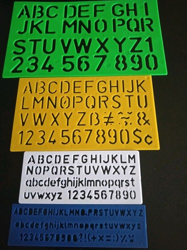 Abc letter number stencils - number, 4