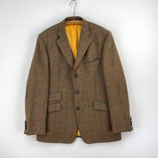 Magee Tweed Jacket Mens 42R Brown Check Wool Sports Hacking Hunting Blazer