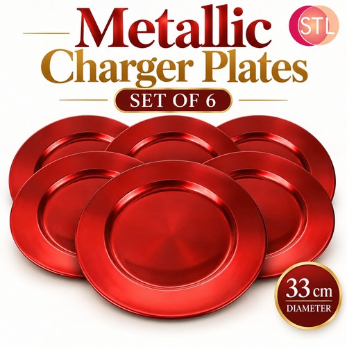 Pack metallic charger plates - pack,