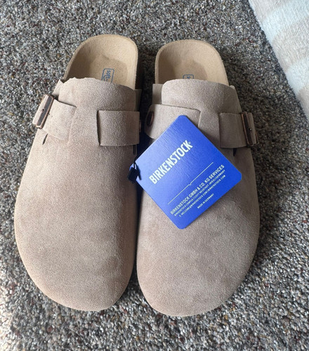 Birkenstock beige suede boston - suede,