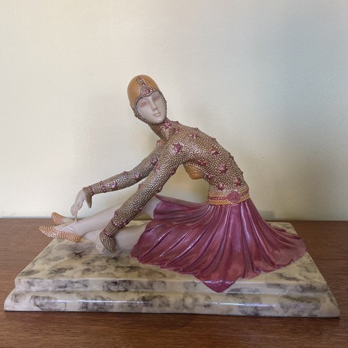 Art deco style seated dancer - art,