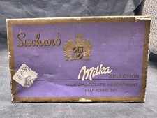 VINTAGE ANTIQUE SUCHARD MILKA SELECTION CHOCOLATE BOX HALF POUND NET