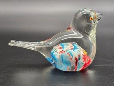 Vintage Millefiori Art Glass Handmade Bird Figurine Italy/c1990s