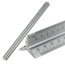 Pro 300mm Triangular Aluminum Ruler Tri-Scale 12" Metal Ruler Architect Engineer