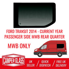 Ford Transit Passenger Side MWB Rear Quarter Fixed Privacy Window 2014 - Current