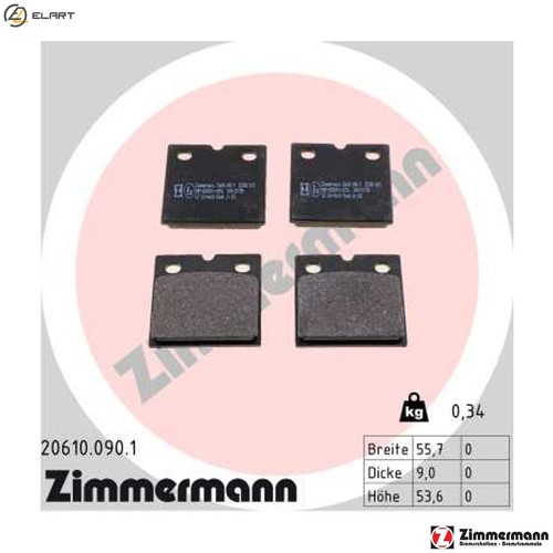 Brake pad set disc - disc, parking