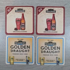 Magners 4 x Vintage Beer Mats Pub Bar Coaster Breweriana